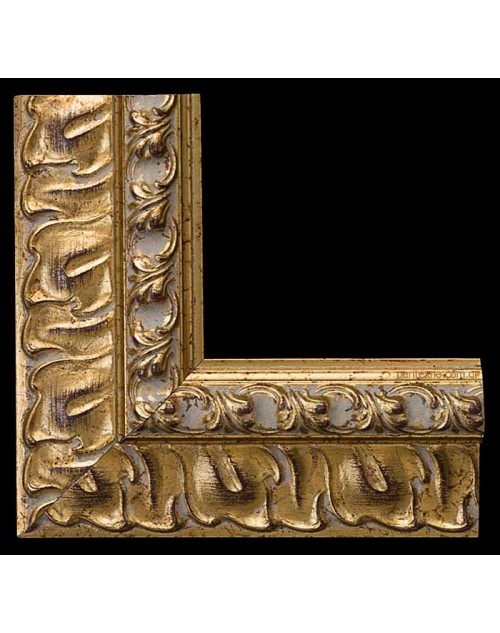Κορνίζα ξύλινη 9,1 εκ. σκαλιστή χρυσή 91-15